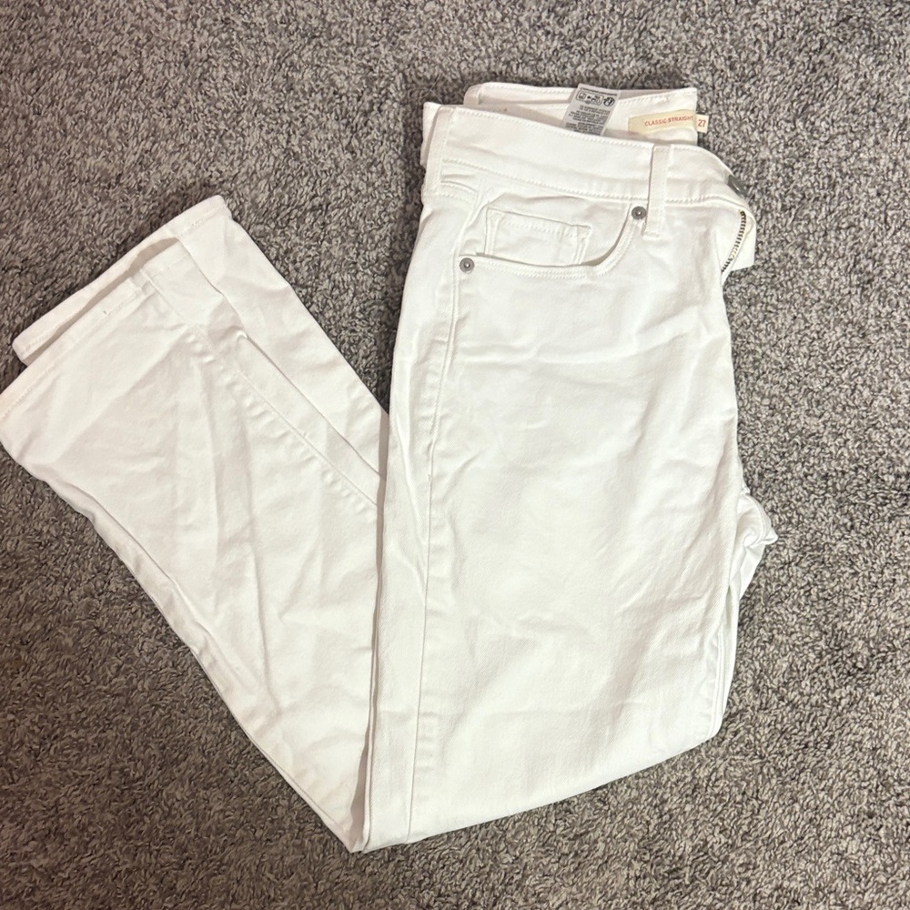 Levi's Women's Straight Leg White Jeans